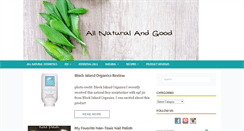 Desktop Screenshot of allnaturalandgood.com