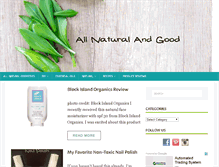 Tablet Screenshot of allnaturalandgood.com